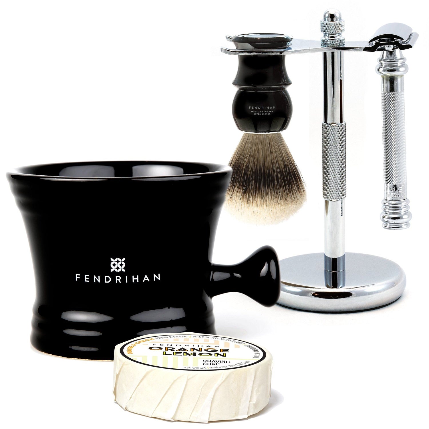 5-Piece Wet Shaving Set with Merkur 38C Razor, Save $40 Shaving Kit Fendrihan Black Coconut & Vanilla