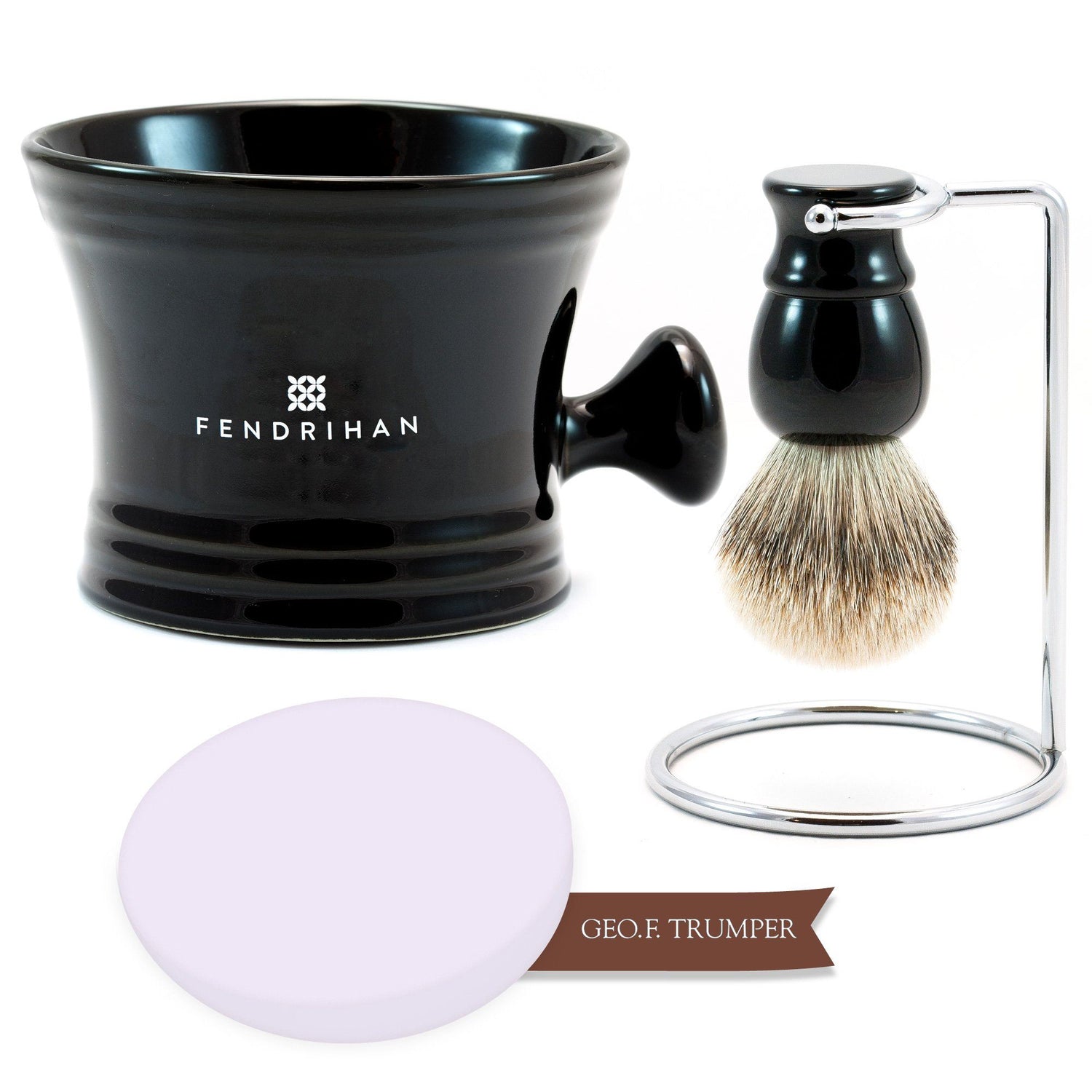 Lather Machine Combo with Geo F Trumper Shaving Soap, Save $20 Shaving Kit Fendrihan