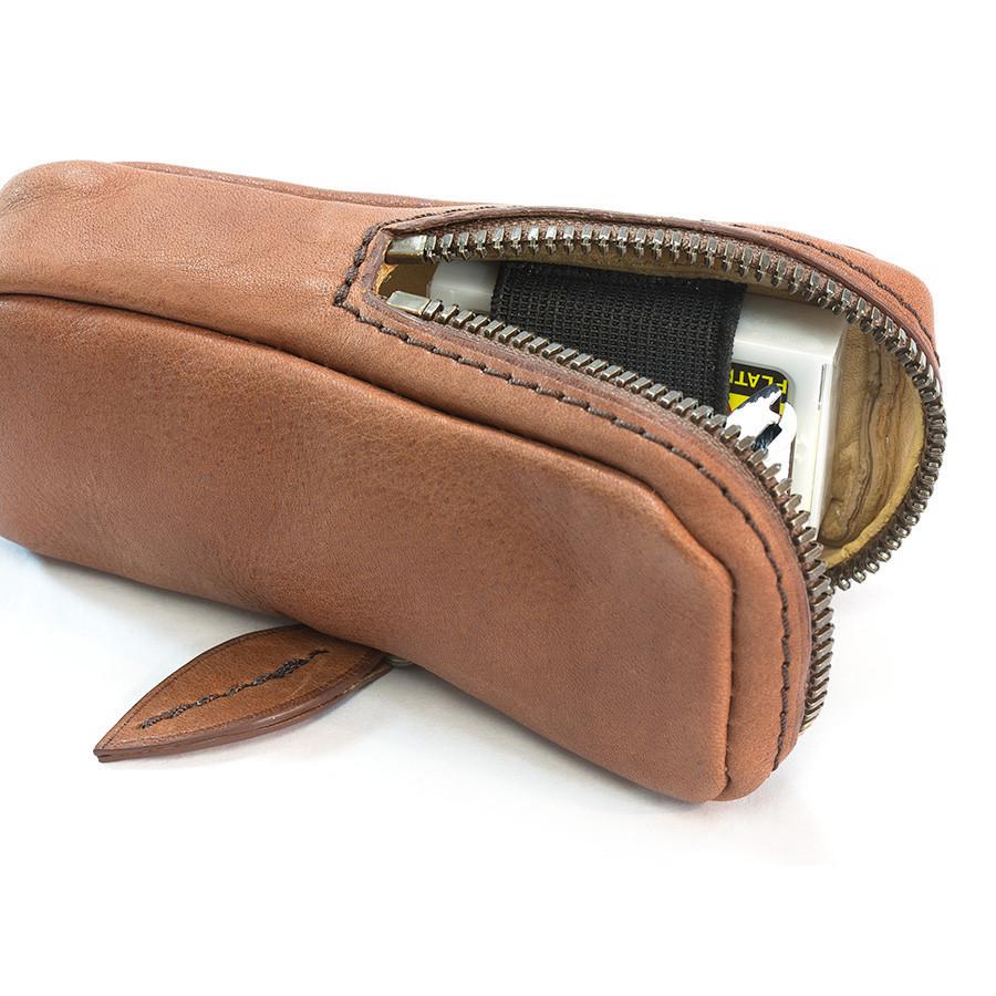 Fendrihan Ultimate Leather Top Zip Safety Razor Case by Ruitertassen Razor Case Fendrihan