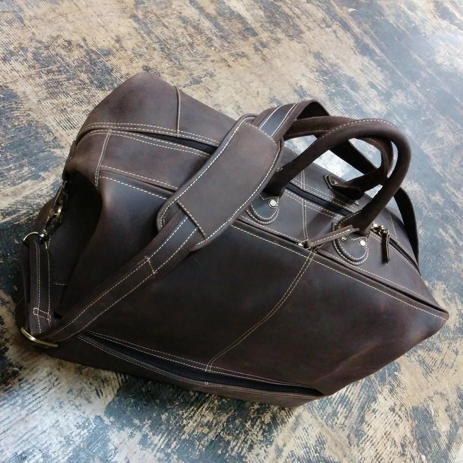 Fendrihan Arizona Oiled Nubuck Travel Bag, Coffee Leather Briefcase Fendrihan 