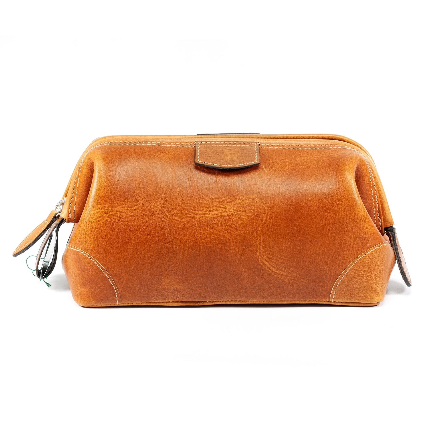 F. Hammann Leather Toiletry Bag with Metal Frame Toiletry Bag F. Hammann