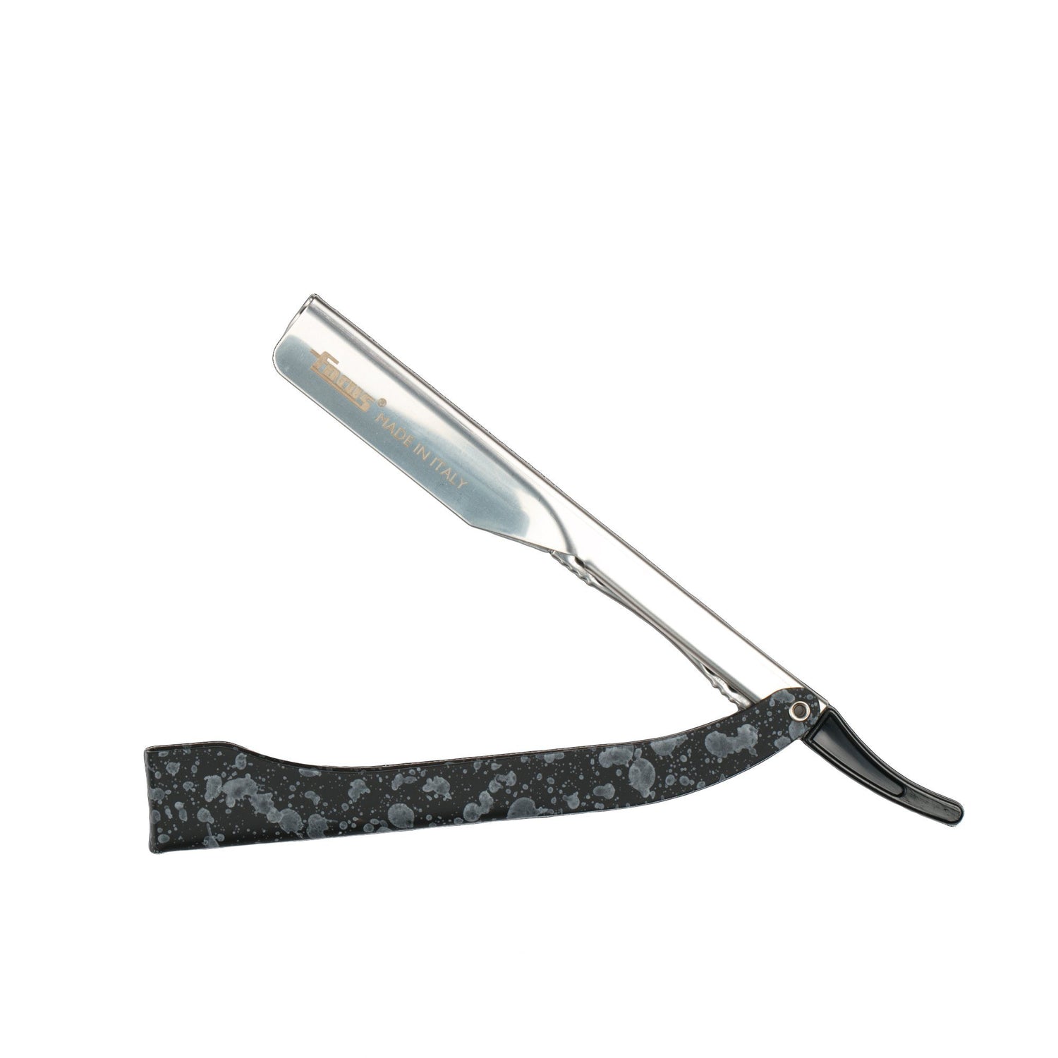 Focus R21 Inox Color Shavette Straight Razor, Stainless Steel, Made in Italy Shavette Focus Black Marble