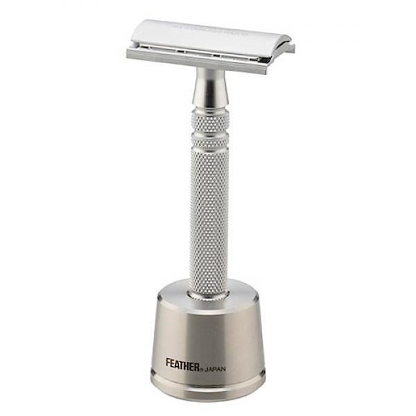 Feather AS-D2S Stainless Steel Double Edge Razor and Stand, Made Feather AS-D2S Stainless Steel Double Edge Razor and Stand, Made