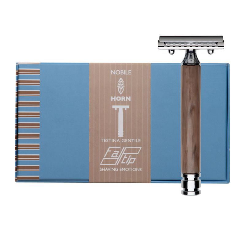 Fatip Nobile Closed Comb Safety Razor Double Edge Safety Razor Fatip Faux Horn