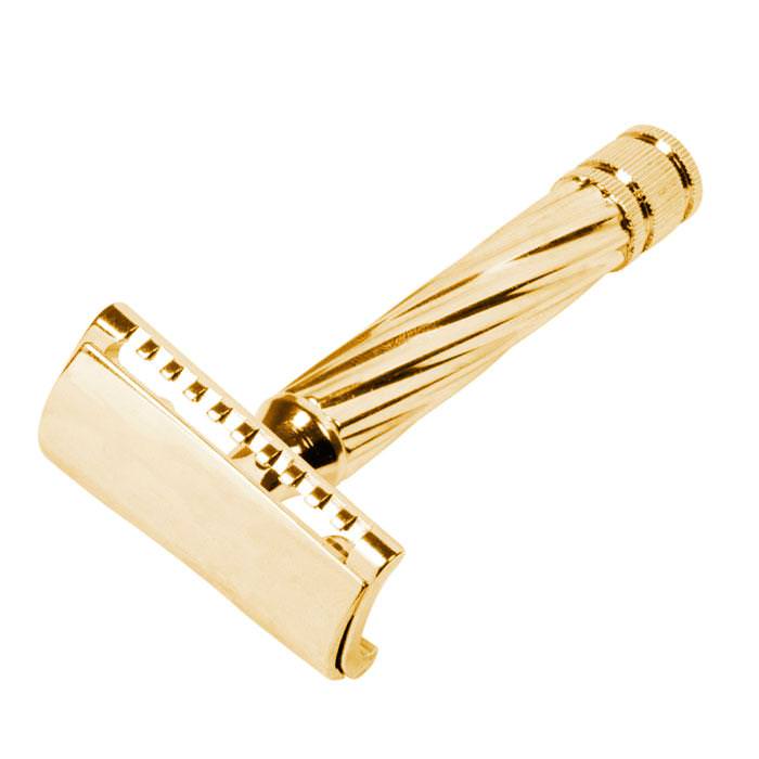 Fatip Lo Storto Slant Closed Comb Safety Razor Double Edge Safety Razor Fatip Gold