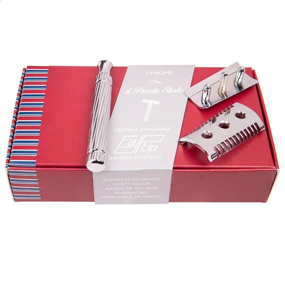 Fatip il Piccolo Storto Slant Open Comb Safety Razor Double Edge Safety Razor Fatip