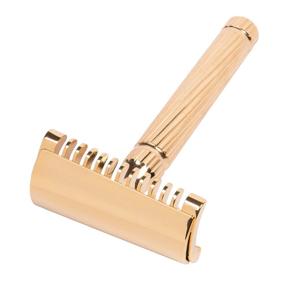 Fatip il Piccolo Storto Slant Open Comb Safety Razor Double Edge Safety Razor Fatip Gold