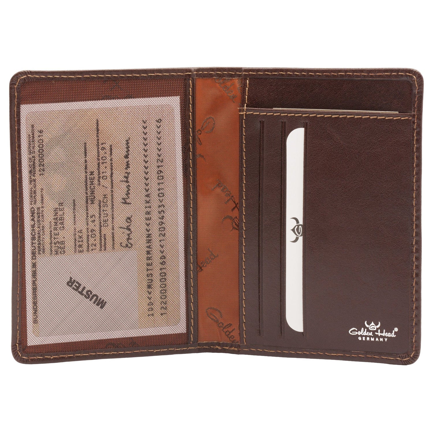 Golden Head Colorado Eco-Tanned 3 CC Leather ID Wallet Leather Wallet Golden Head