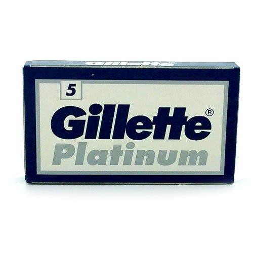 10 Gillette Platinum Double-Edge Razor Blades Razor Blades Gillette