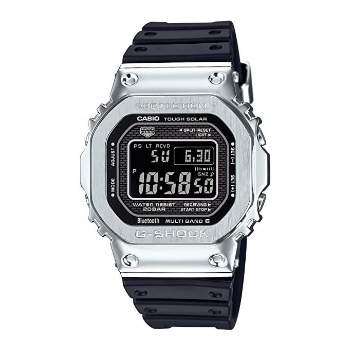 CASIO G-Shock GMWB5000-1CR Men’s Silver and Black Metal Watch Watch Casio