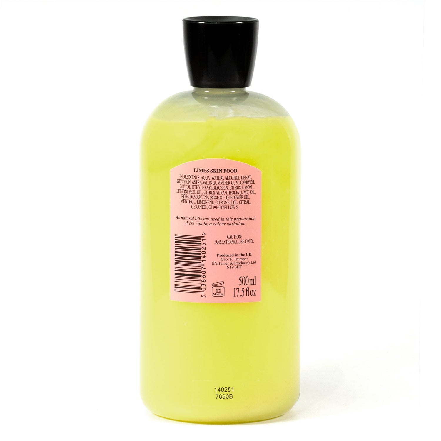 Geo. F. Trumper Extract of Limes Skin Food, 500ml Aftershave Geo F. Trumper