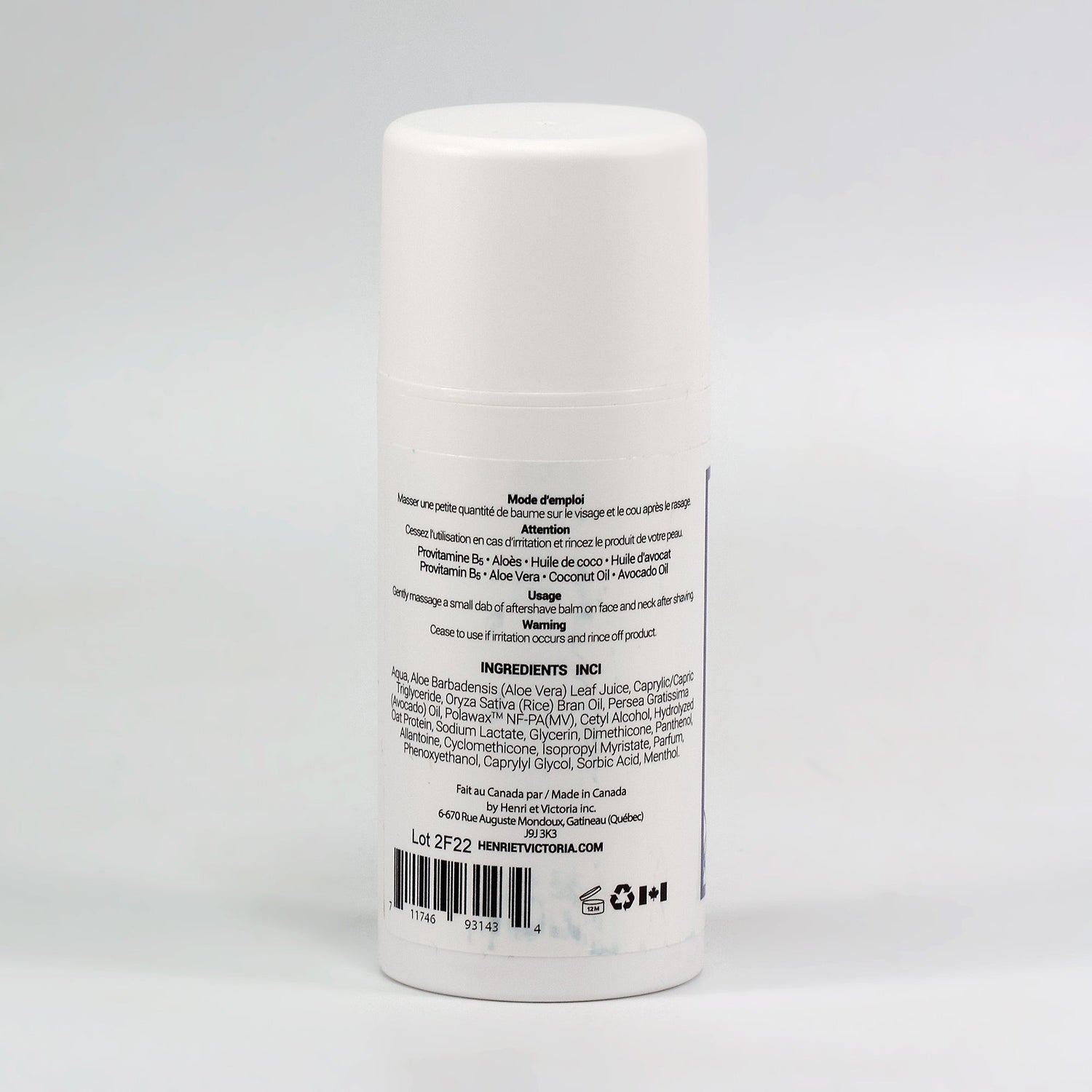 Henri et Victoria Aftershave Balm Aftershave Henri et Victoria