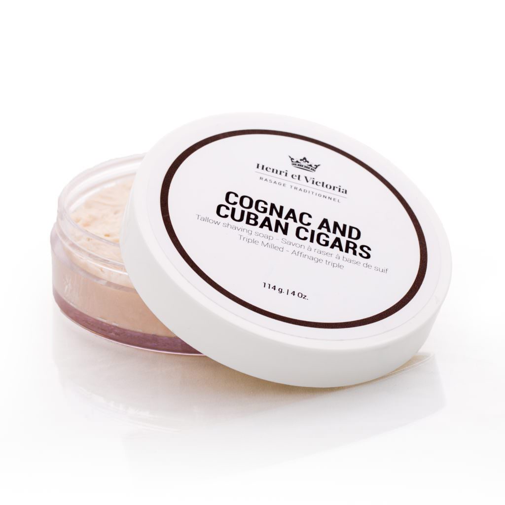 Henri et Victoria Triple Milled Artisan Shaving Soap Body Soap Henri et Victoria Cognac and Cuban Cigars