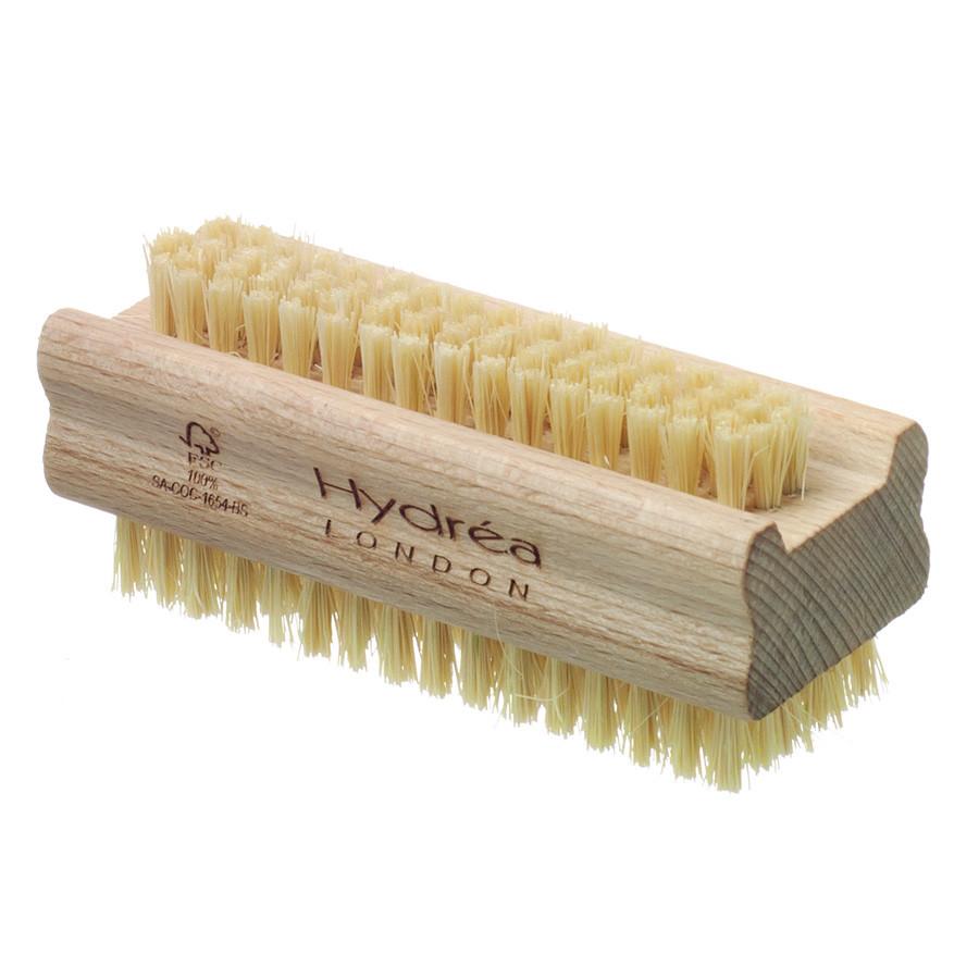 Hydrea London Dual-Sided Beechwood Nail Brush with Extra Tough Cactus Bristles, Large Nail Brush The Natural Sea Sponge Co