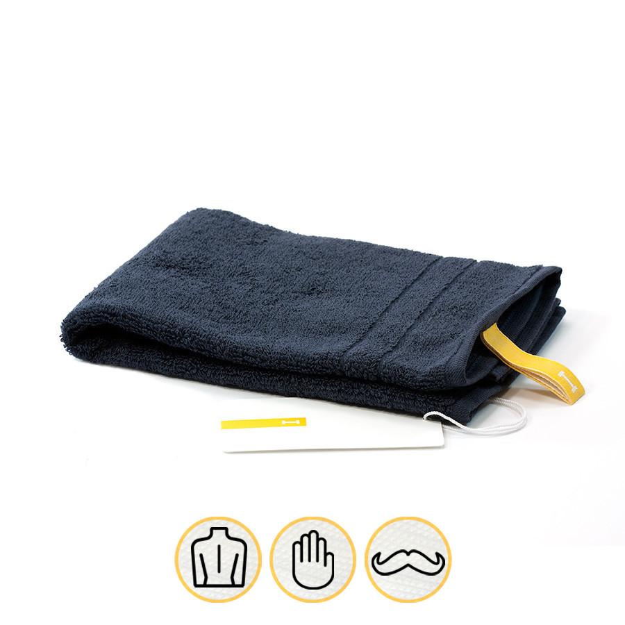 Ikeuchi Organic 120 Cotton Towel, Navy Towel Ikeuchi Washcloth (35 x 38 cm)