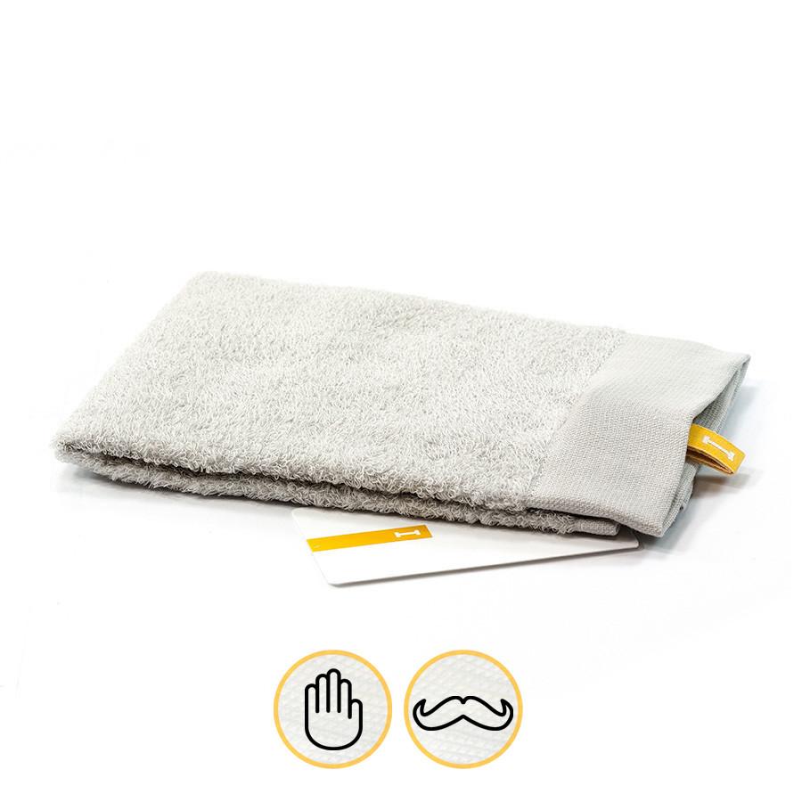 Ikeuchi Organic Air Cotton Towel, Light Grey Towel Ikeuchi Washcloth (35 x 35 cm)