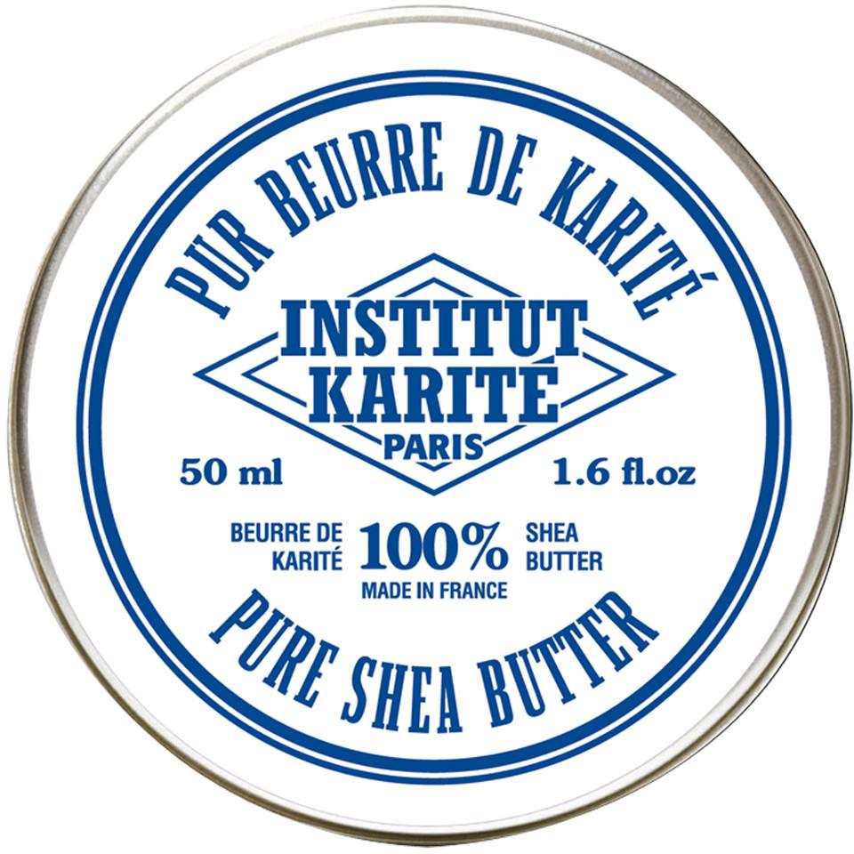 Institut Karite 100% Shea Butter For Hands, Lips, Face, Body and Hair, Fragrance Free Lip Balms Institut Karite 50 ml