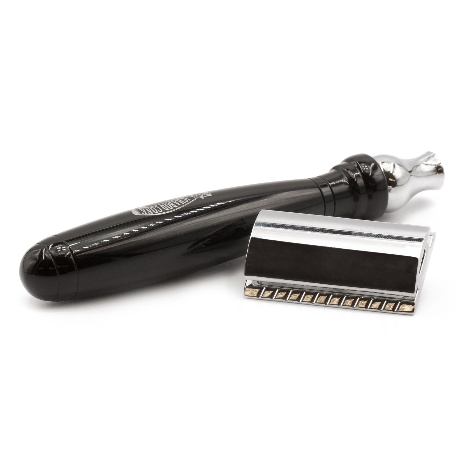 Col. Conk Classic Double-Edge Razor, Faux Ebony Handle Double Edge Safety Razor Col. Ichabod Conk