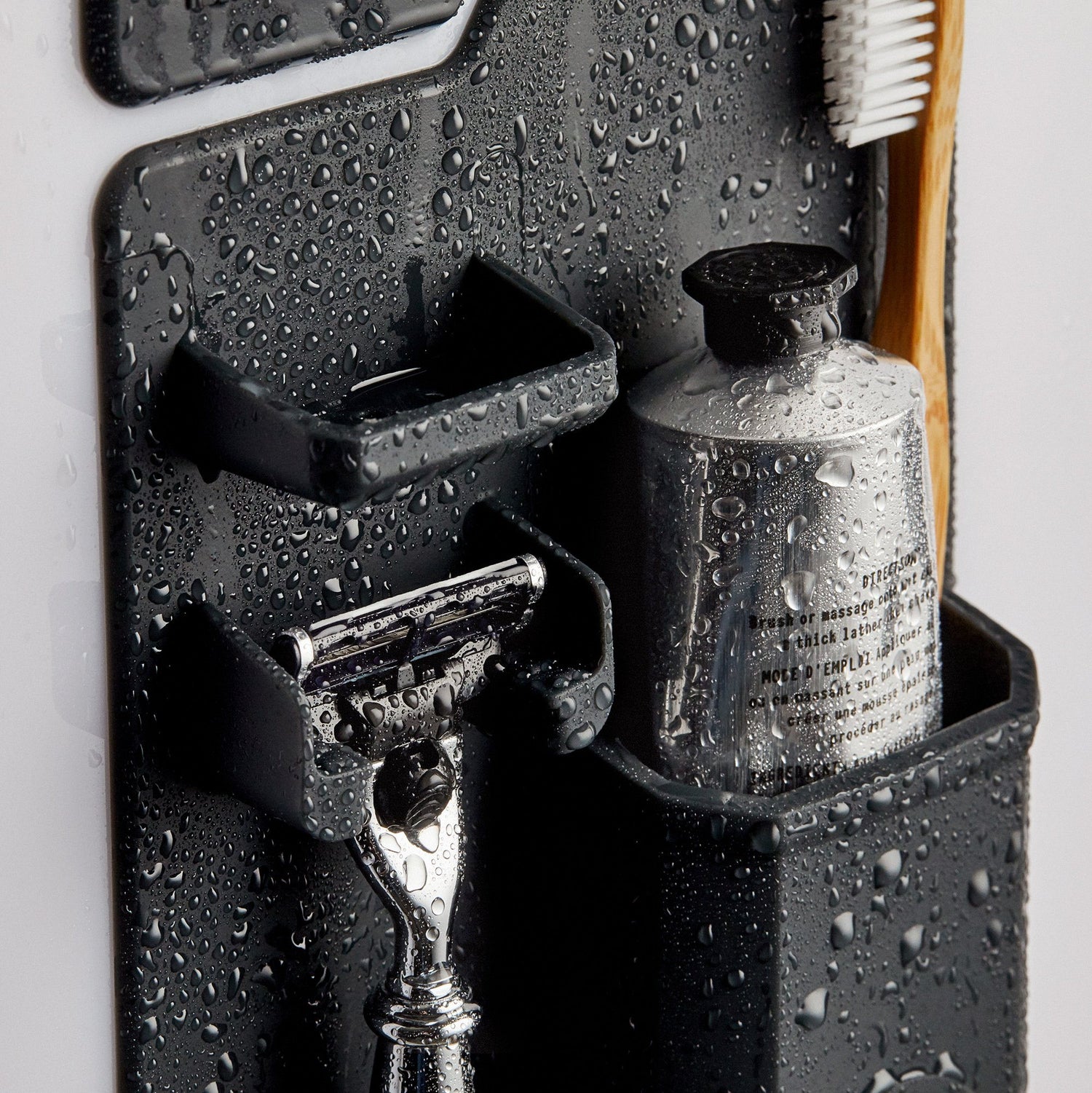 Tooletries The Harvey Toothbrush and Razor Holder, Charcoal Toothbrush Holder Tooletries