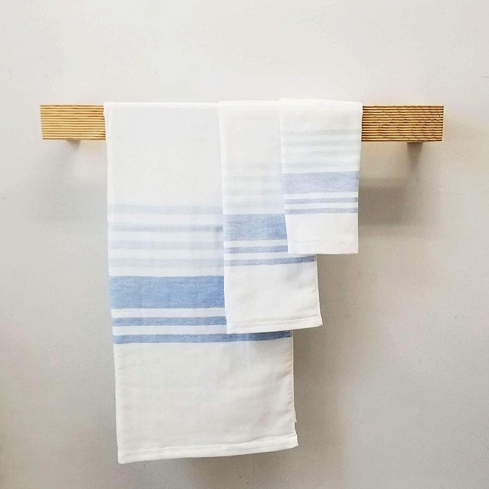 Ippinka Senshu Towel, Two-Tone End Stripes Towel Ippinka