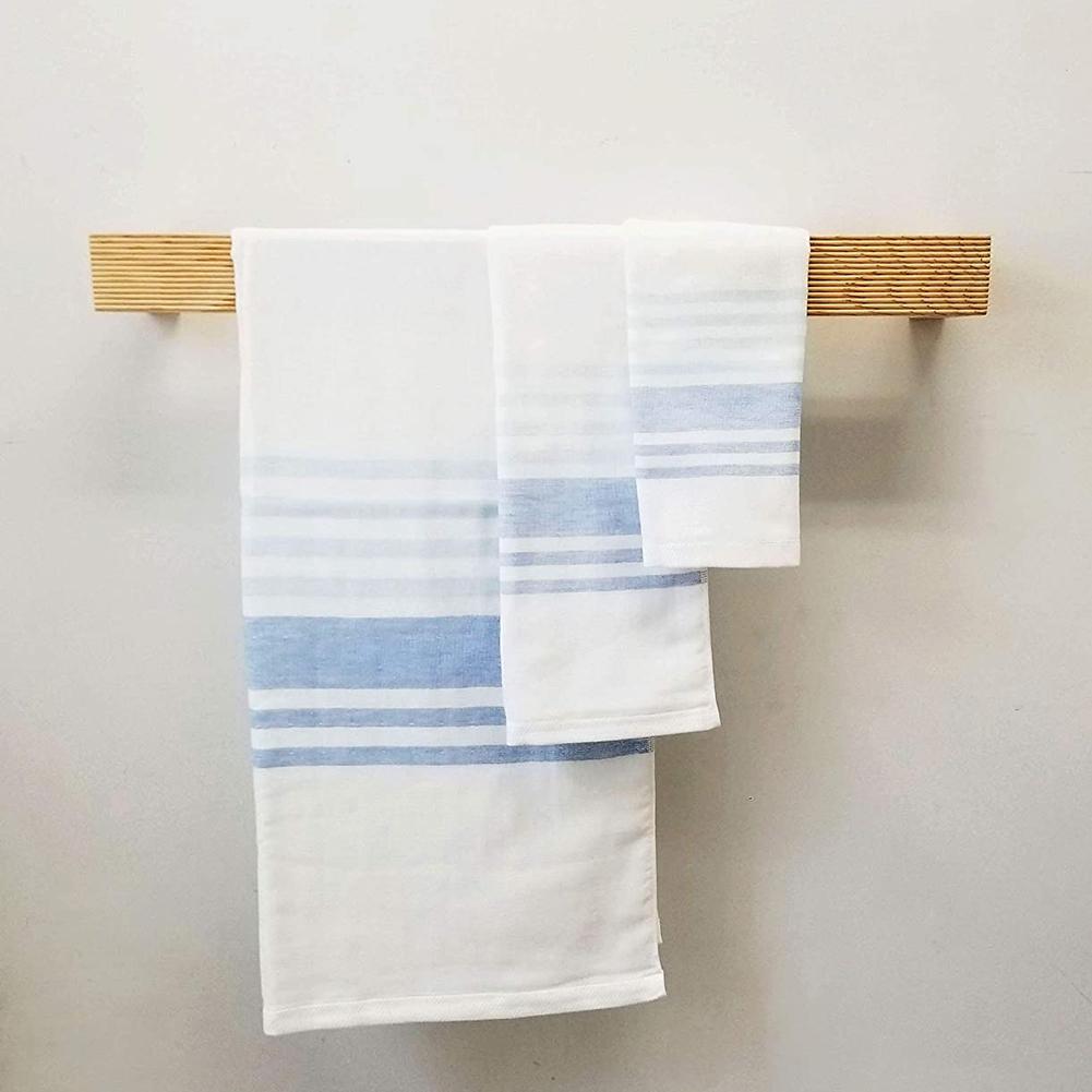 Ippinka Senshu Towel, Two-Tone End Stripes Towel Ippinka 
