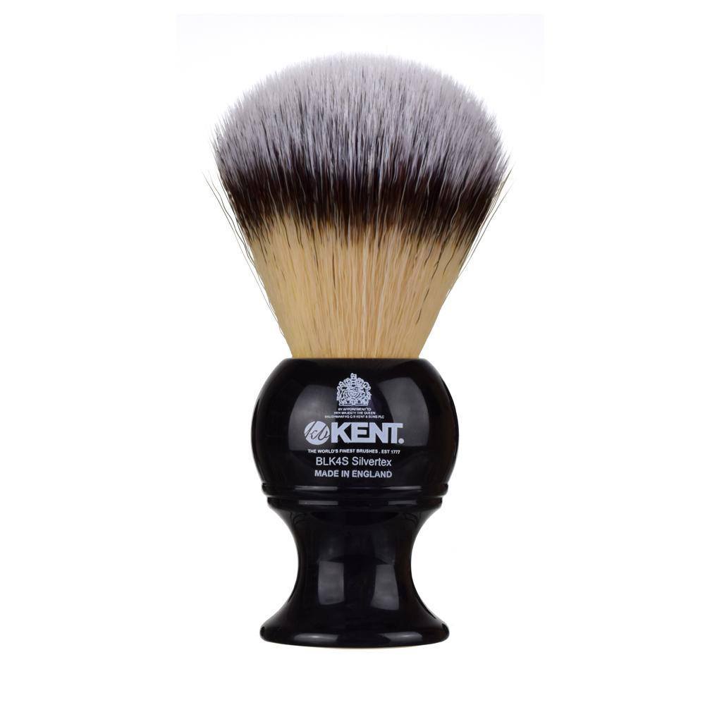 Kent BLK4S, Medium Synthetic Shaving Brush Synthetic Bristles Shaving Brush Kent