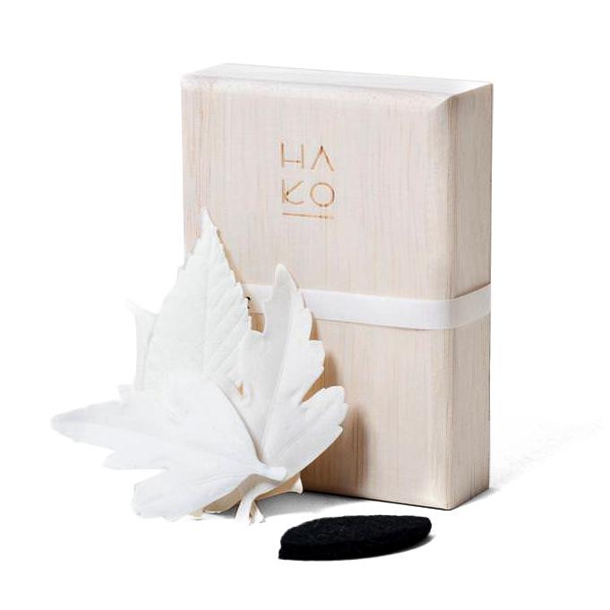 HA KO White Paper Incense, Wooden Box Set of 5 With Incense Mat Incense HA KO