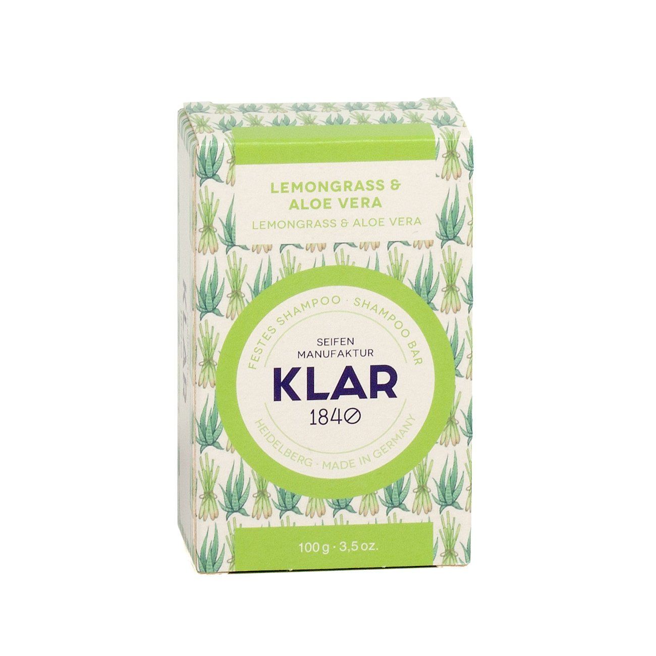Klar's Shampoo Bar Shampoo Klar Seifen Lemongrass & Aloe Vera