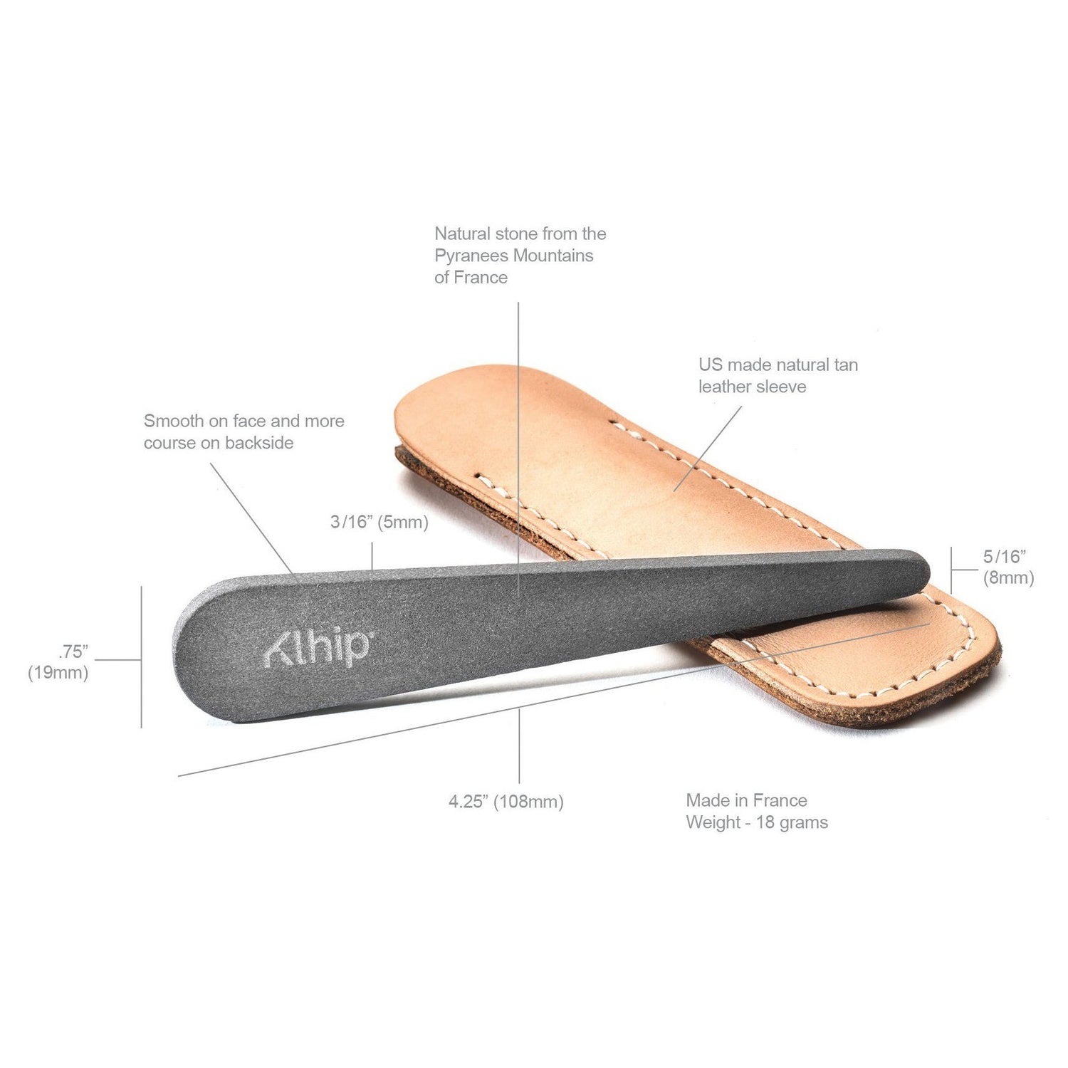 Klhip Natural Stone Nail File Nail File Klhip