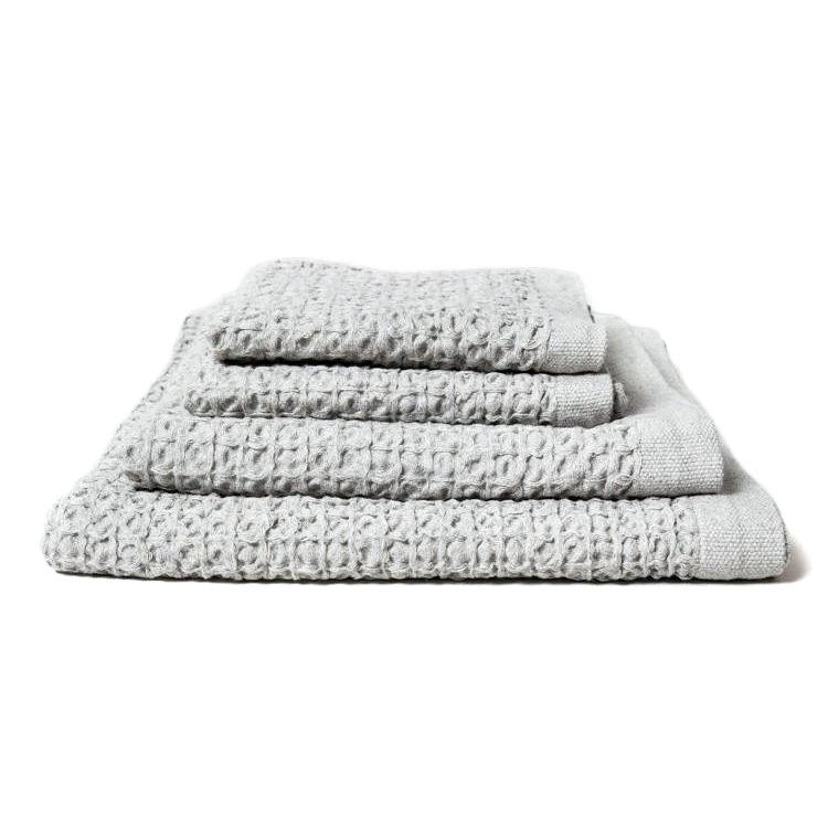 Kontex Lattice Linen Towel Towel Japanese Exclusives Hand Towel (38 x 85 cm) Ice Grey