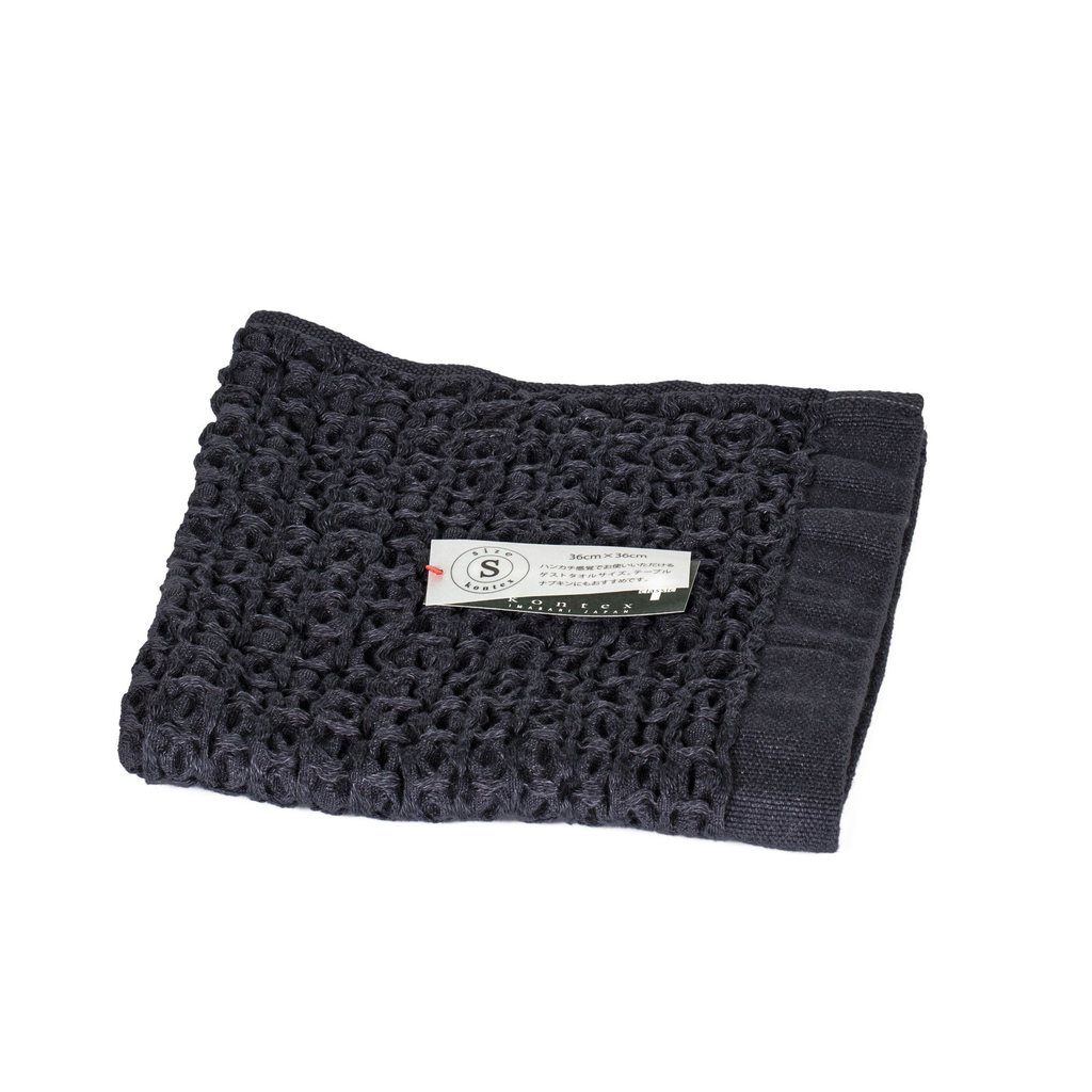 Kontex Cotton Lattice Towel Towel Japanese Exclusives Washcloth (36 x 36 cm) Navy