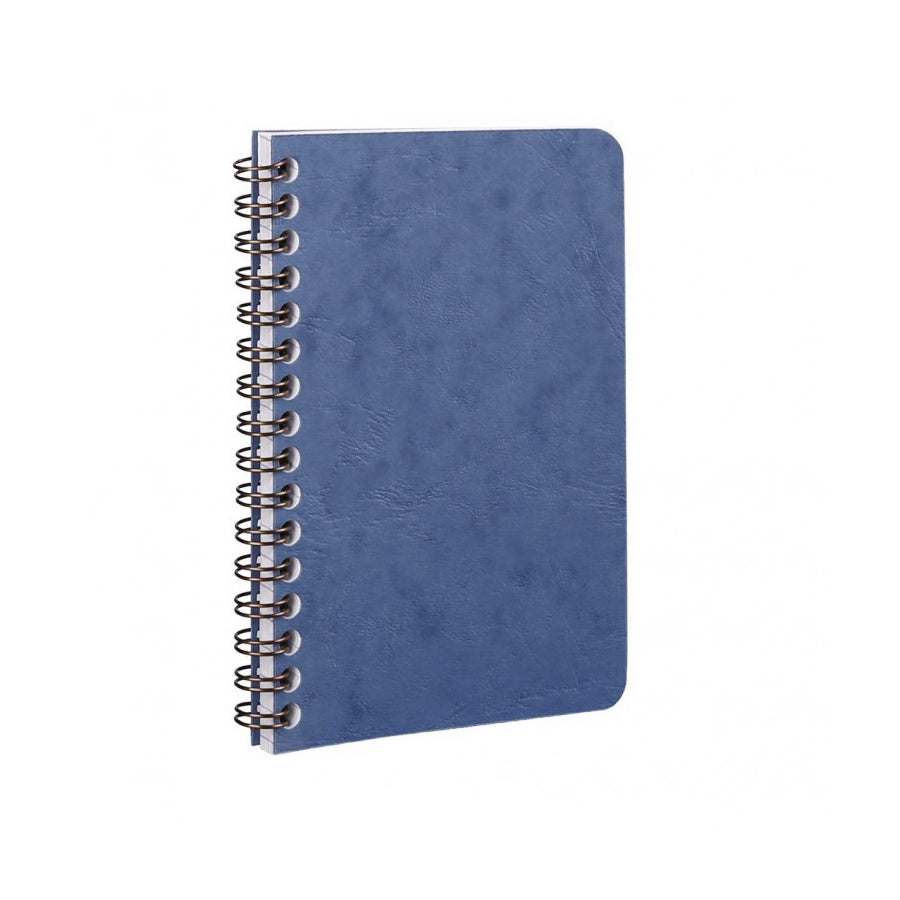 Clairefontaine 9 x 14 Age Bag Essentials Wire Bound Notebook, Lined Notebook Clairefontaine Blue