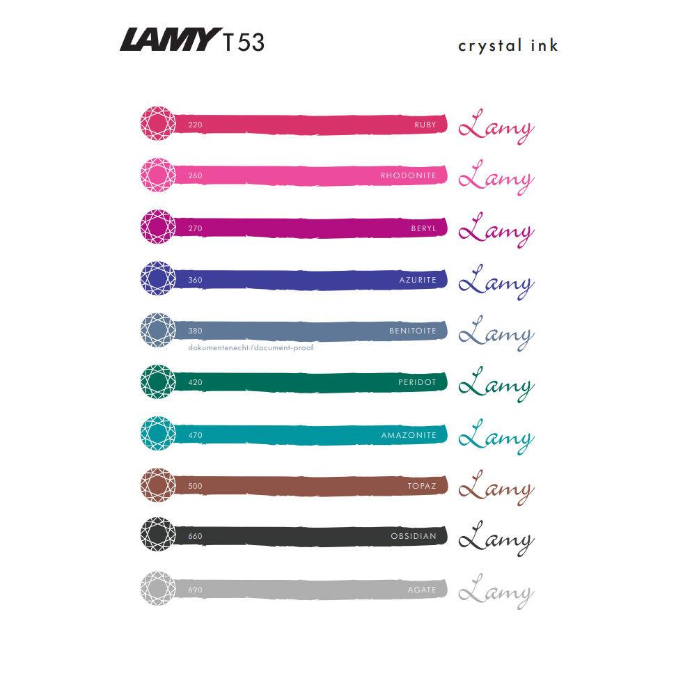 LAMY T53 Crystal Fountain Pen Ink Bottle Ink Refill LAMY