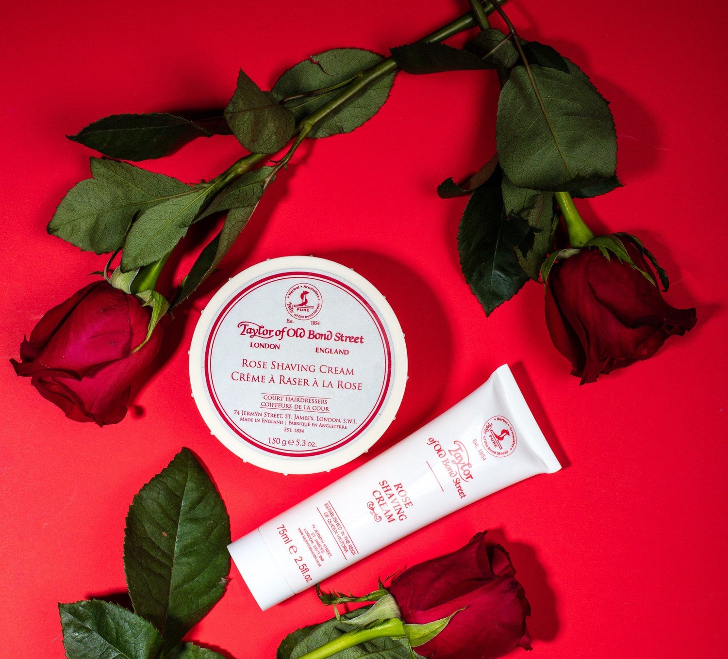 Taylor of Old Bond Street Shaving Cream Bowl, Rose Shaving Cream Taylor of Old Bond Street