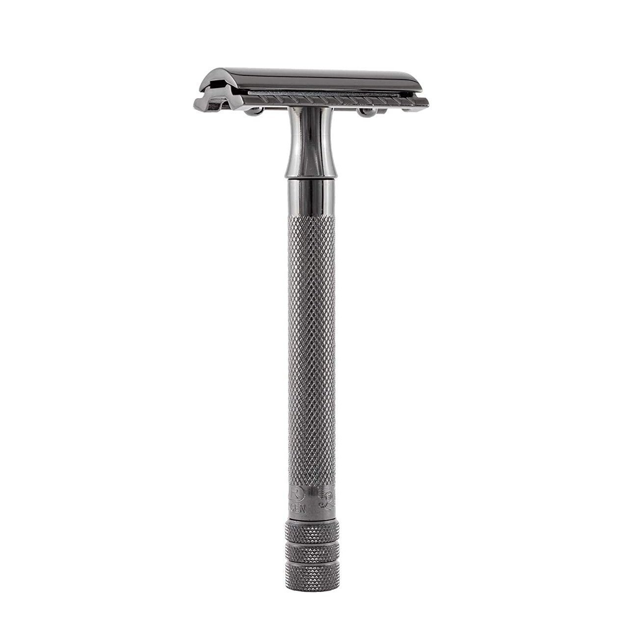 Merkur 23C Extra Long Handle, Black PVD Coated Double Edge Safety Razor Merkur