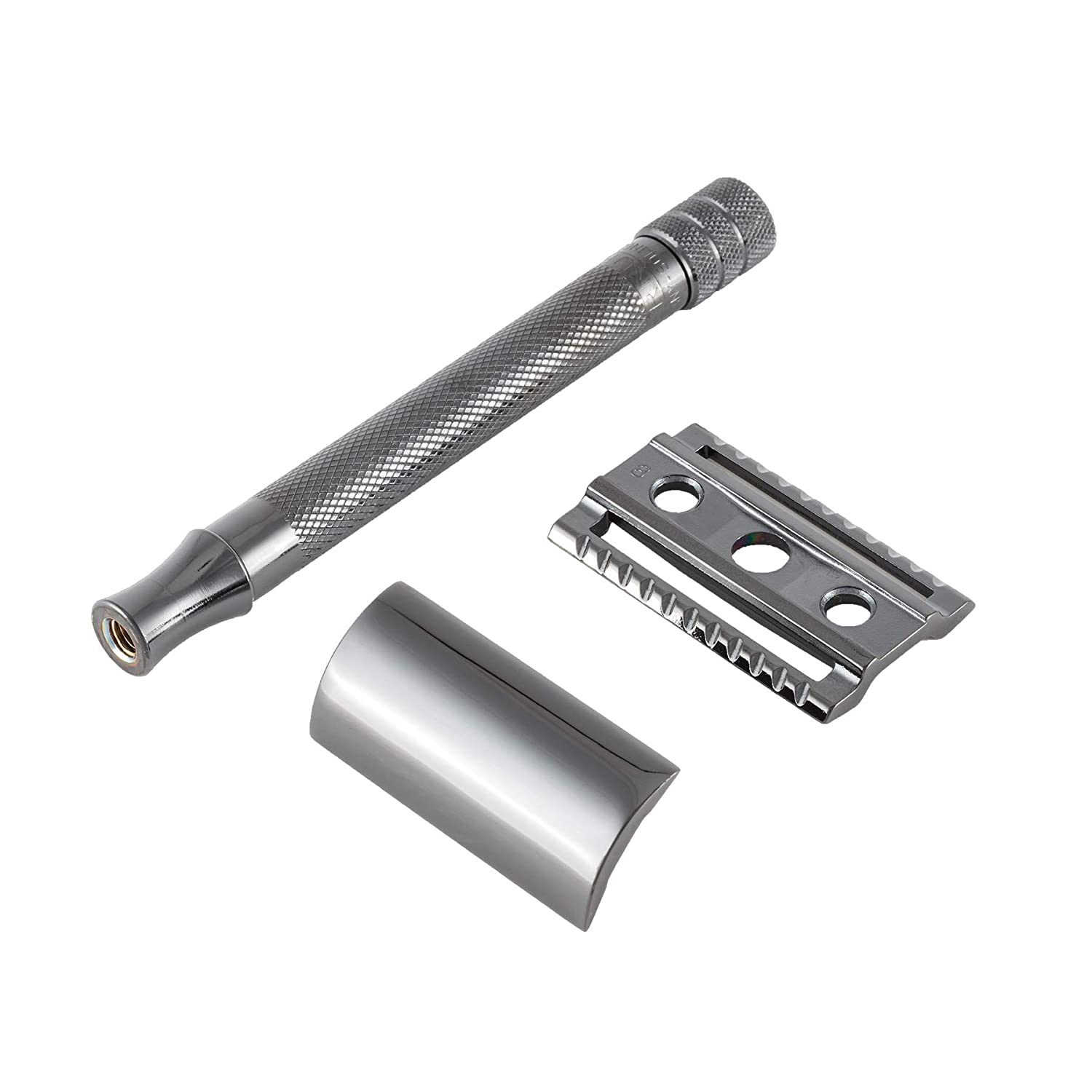 Merkur 23C Extra Long Handle, Black PVD Coated Double Edge Safety Razor Merkur