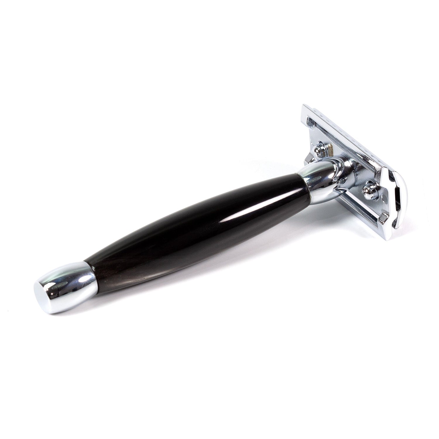 Merkur 27C Closed Comb Safety Razor, Horn Handle Double Edge Safety Razor Merkur