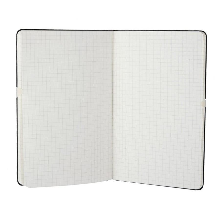 Moleskine 5 x 8 Hard Cover Notebook in Black, Squared Notebook Moleskine