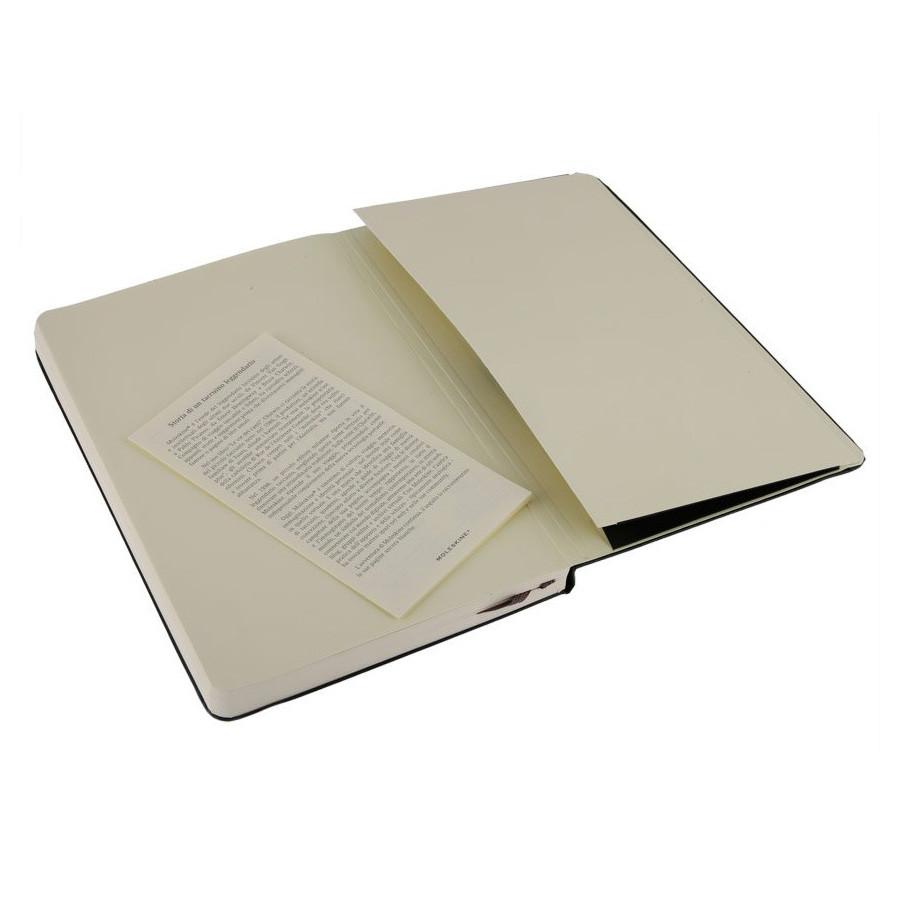 Moleskine 5 x 8 Hard Cover Notebook in Black, Plain Notebook Moleskine