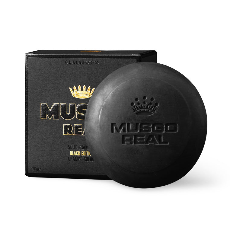 Musgo Real Solid Shampoo, Black Edition Men's Shampoo Musgo Real