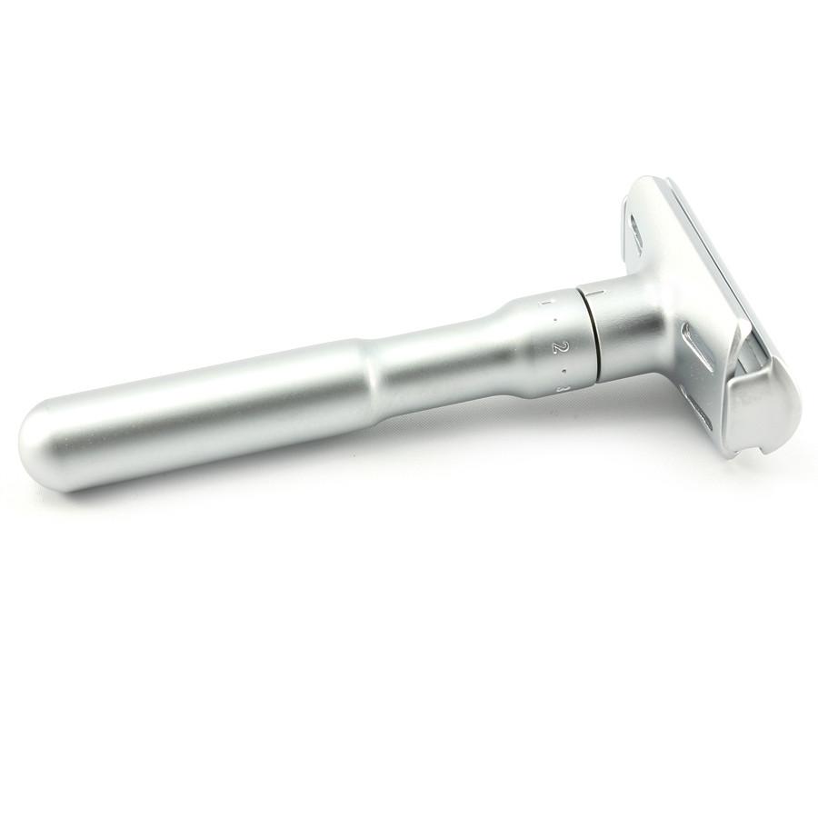 Merkur Futur Adjustable Safety Razor, Satin Finish Double Edge Safety Razor Merkur