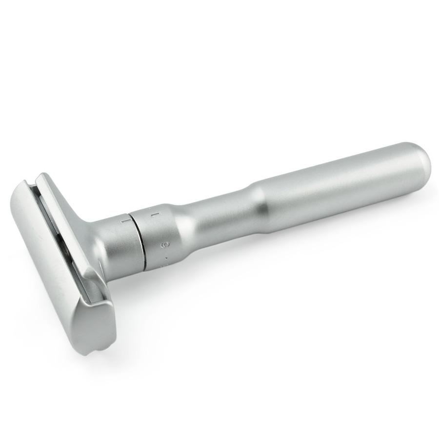 Merkur Futur Adjustable Safety Razor, Satin Finish Double Edge Safety Razor Merkur