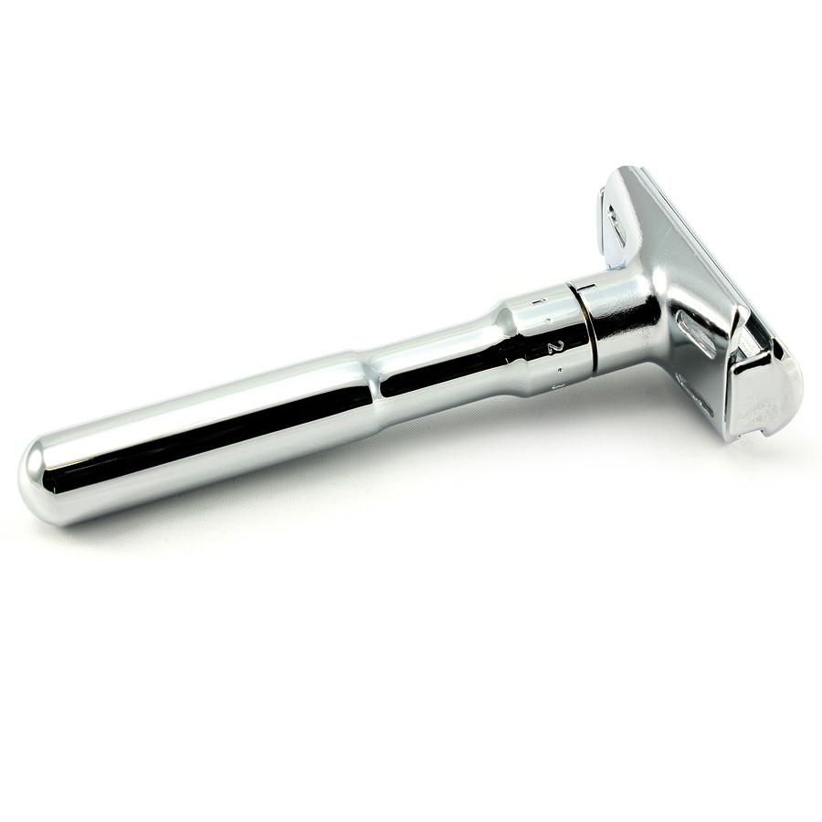 Merkur Futur Adjustable Safety Razor, Polished Finish Double Edge Safety Razor Merkur