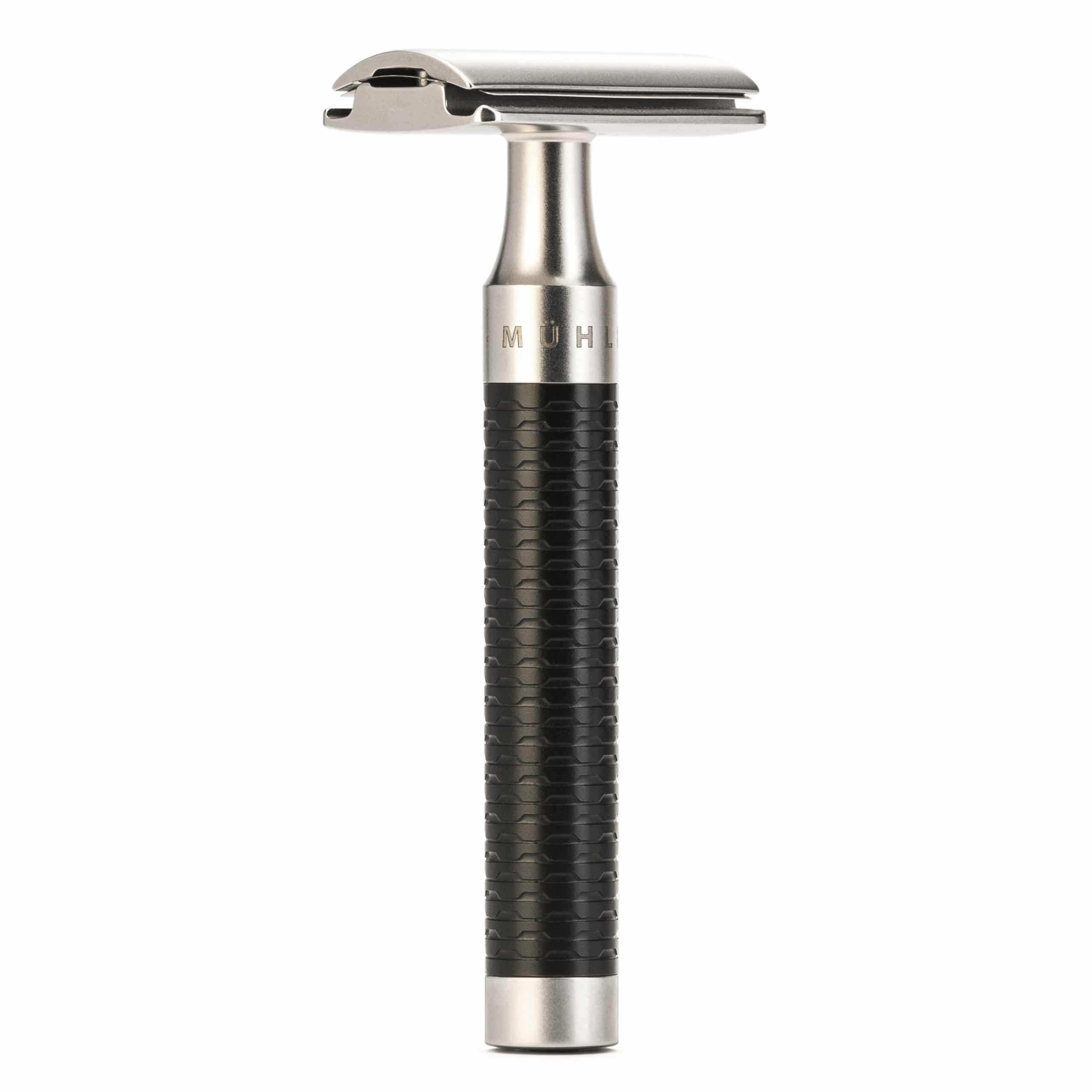  RAZOR CARBON１００～１２５ｃｍ Muhle R96 ROCCA Closed Comb Stainless Steel Safety Razor, Black