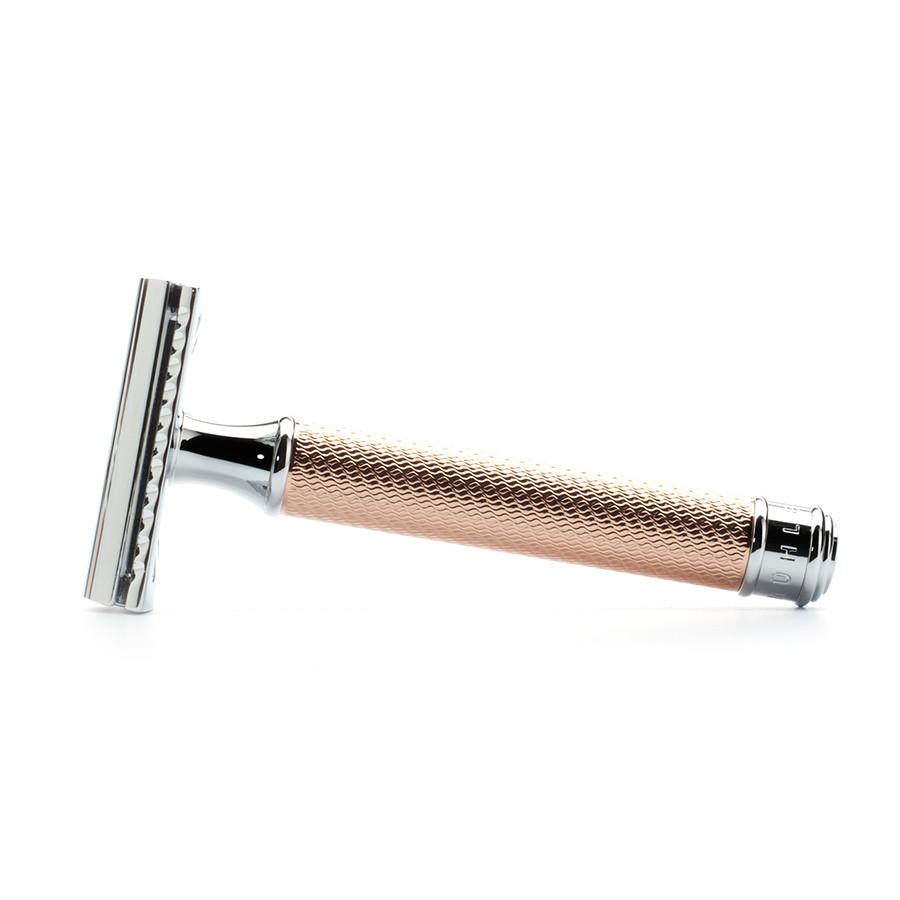 Muhle R89 Double-Edge Classic Safety Razor, Rose Gold Handle Double Edge Safety Razor Discontinued