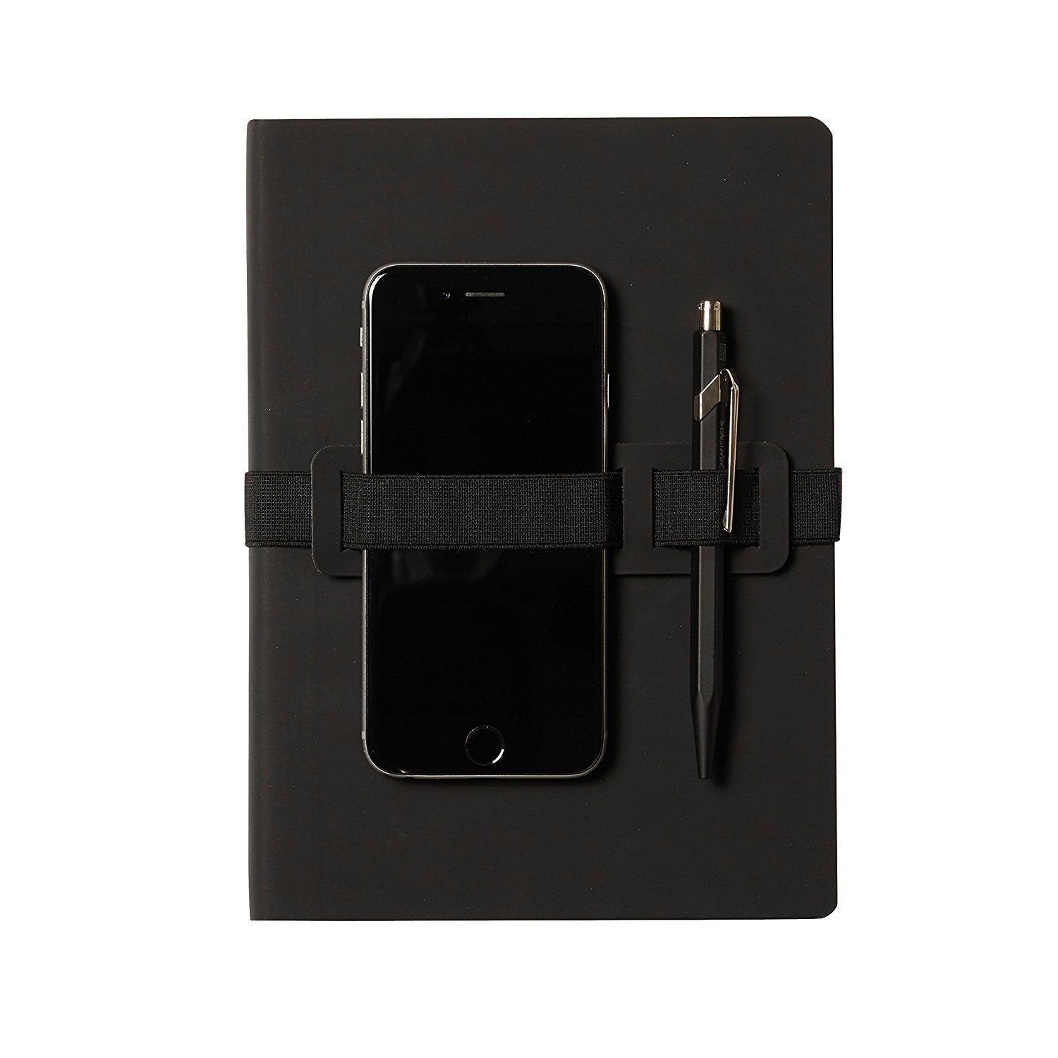 Nuuna Voyager Large Black Notebook, Black Paper Edges Notebook Nuuna