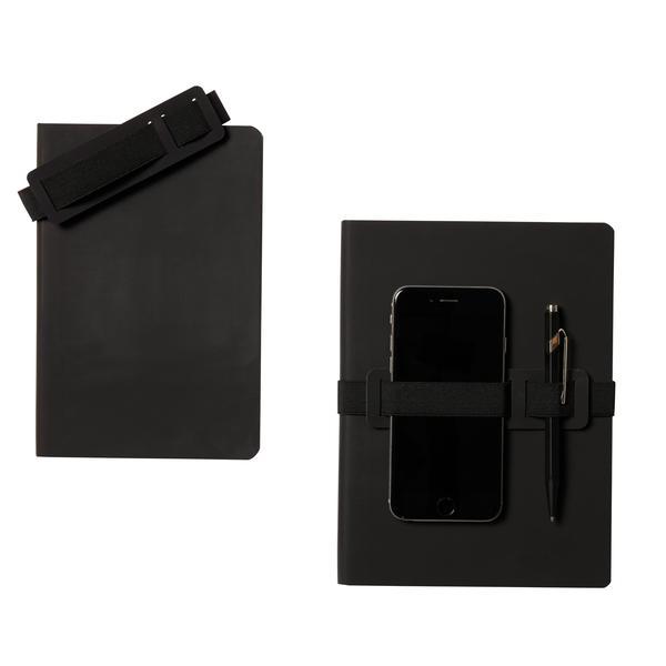 Nuuna Voyager Large Black Notebook, Black Paper Edges Notebook Nuuna