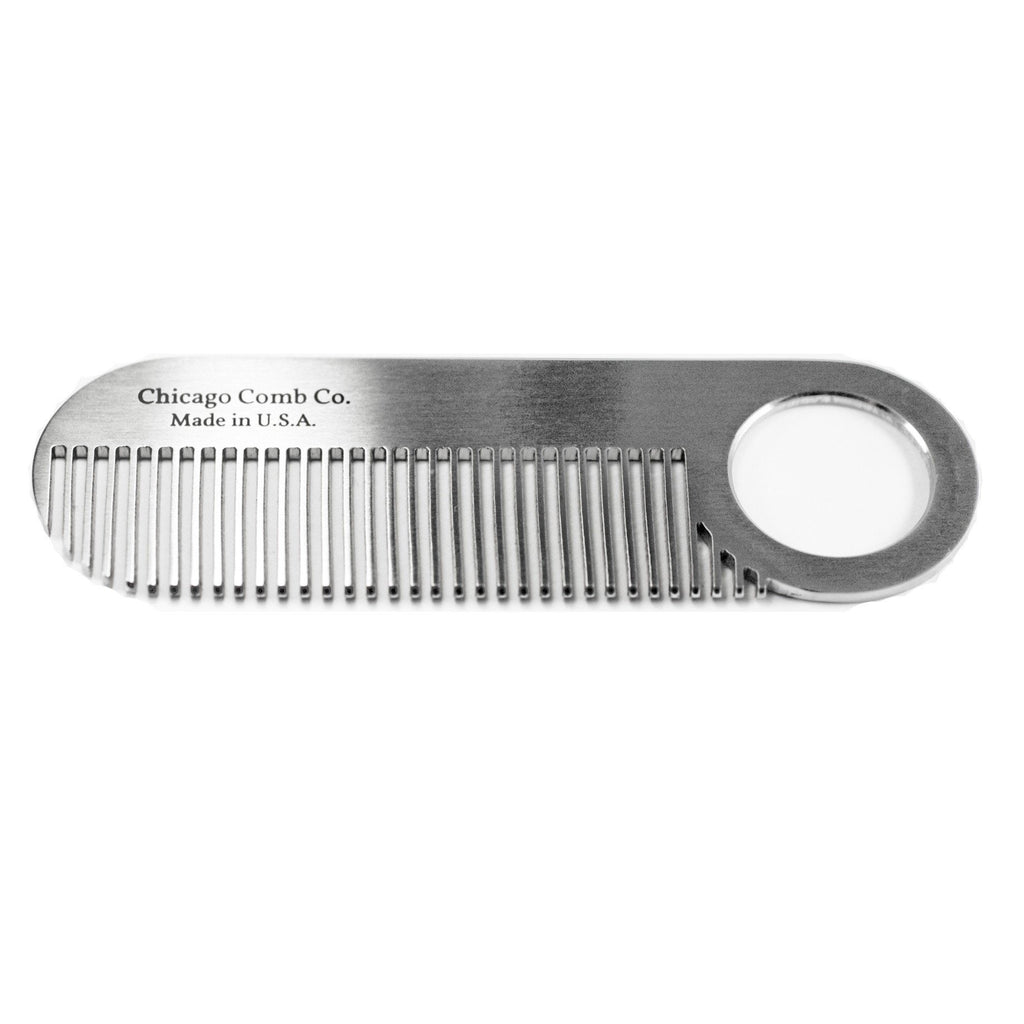 Chicago Comb Co. Model No. 2 Stainless Steel Beard and Mustache Comb Moustache Comb Chicago Comb Co Classic 