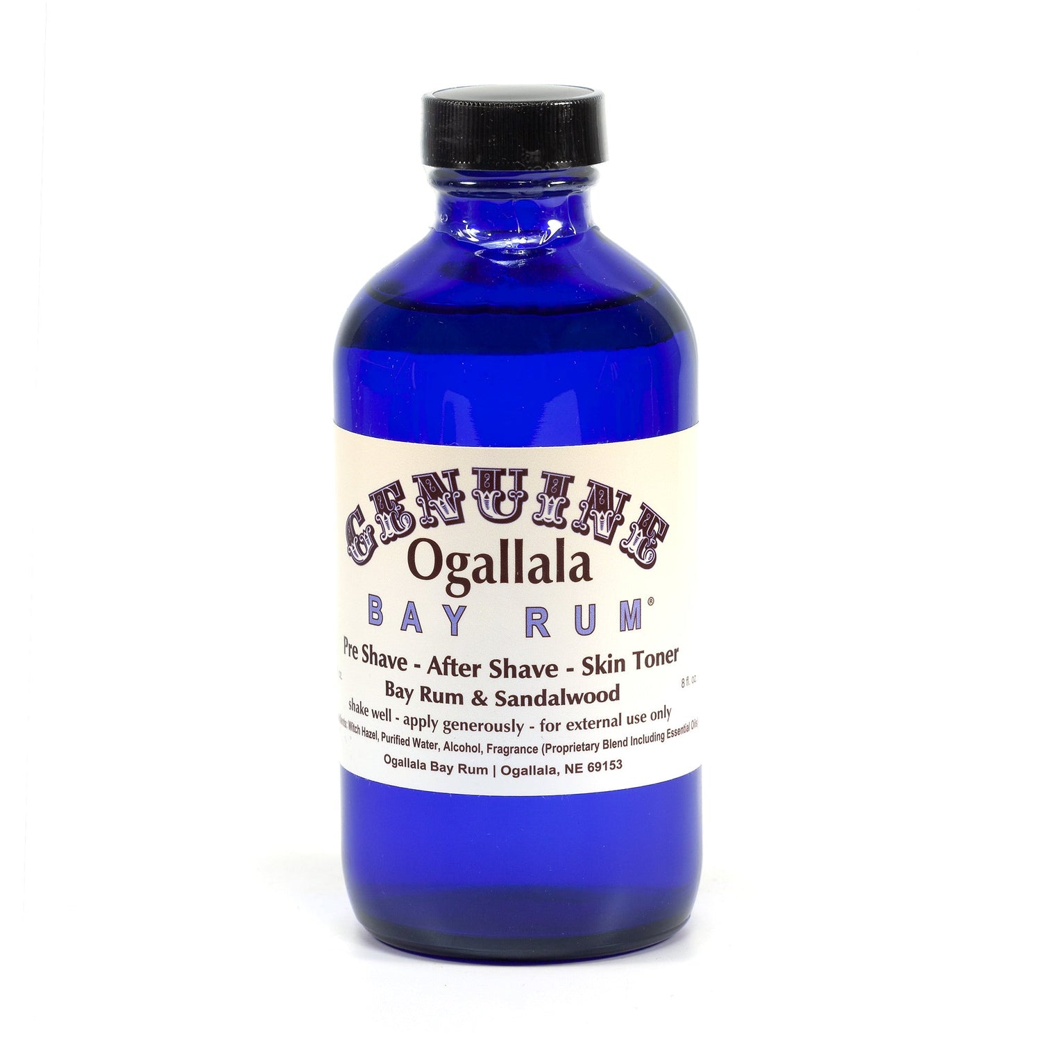 Ogallala Bay Rum and Sandalwood Aftershave, Pre-Shave, Skin Toner Aftershave Ogallala Bay Rum