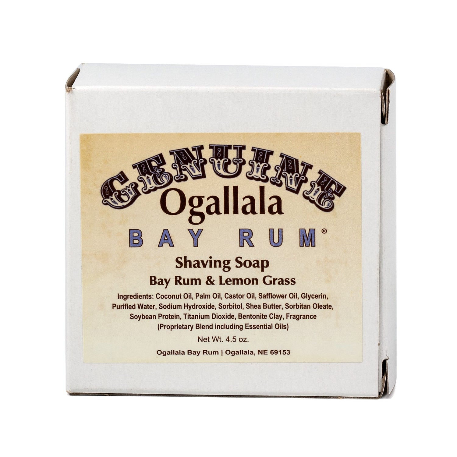 Ogallala Bay Rum and Lemongrass Shaving Soap Shaving Soap Ogallala Bay Rum